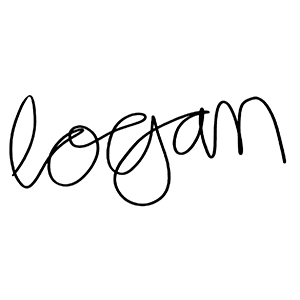 Logan logo cursive writing